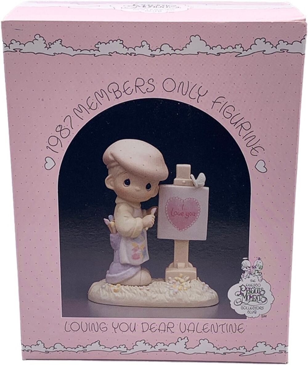 ENESCO Precious Moments 1987 Loving You Dear Valentine Figurine in Box Mint